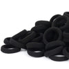 Black Seamless Baby Hair Ties - Girls Cotton Hair Bands - Tiny Kids Elastics Ponytail Holders For Baby Toddlers Girls Kids, 1 In