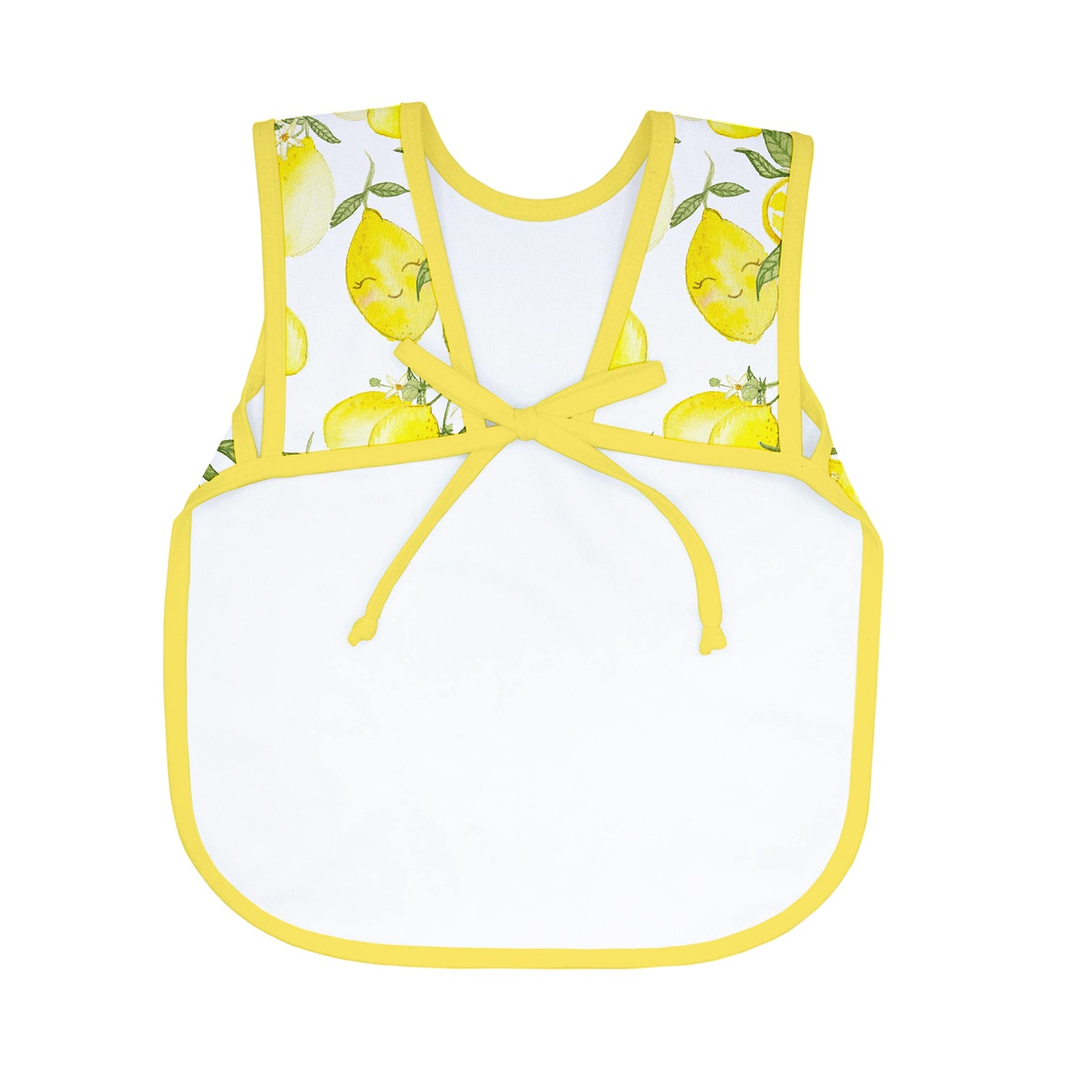 Bapronbaby Fresh Lemon Bapron - No Neck Tie Safer Bib For Baby & Toddler - Soft Waterproof Stain Resistant - Machine Washable -
