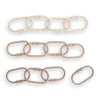 mushie Baby Chain Link Rings Toy 12-Count | Multiuse Car Seat Stroller Connecting Toy (Natural, Shifting Sand, Kahki)