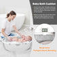 Collapsible Baby Bathtub For Infants To Toddlers With Soft Bath Cushion Foldable Baby Bath Tub With Thermometer And Drain Outlet
