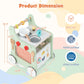 HONEY JOY Baby Push Walker, 6-in-1 Wooden Play Kitchen Walker Activity Center w/Shape Sorter, Develop Motor Skills & Creativity,