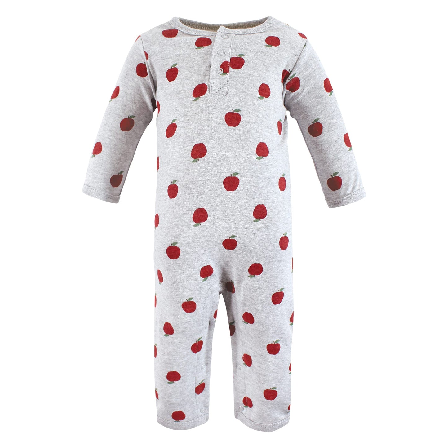 Hudson Baby Unisex Baby Cotton Coveralls, Apple Orchard, 6-9 Months