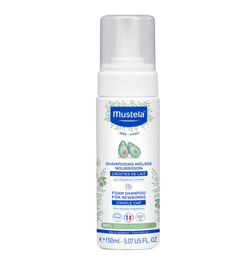Mustela Cradle Cap Foam Shampoo For Newborn - Fragrance-Free Baby Shampoo For Seborrheic Dermatitis - Helps To Minimize Scalp Fl