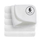 Reusable Organic Baby Washcloths Set: 6 Packs 10 * 10 Ultra Soft Wash Cloth Viscose From Bamboo Absorbent Infant Newborn Bath Fa