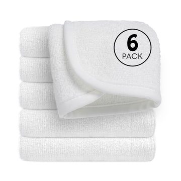 Reusable Organic Baby Washcloths Set: 6 Packs 10 * 10 Ultra Soft Wash Cloth Viscose From Bamboo Absorbent Infant Newborn Bath Fa