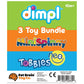 Fat Brain Toys Tobbles, Mini Spinny, Dimpl Bundle - 9-Piece Stacking Toys, Spinning Toy, Popper Toy Combo, Baby Toys Activity Se