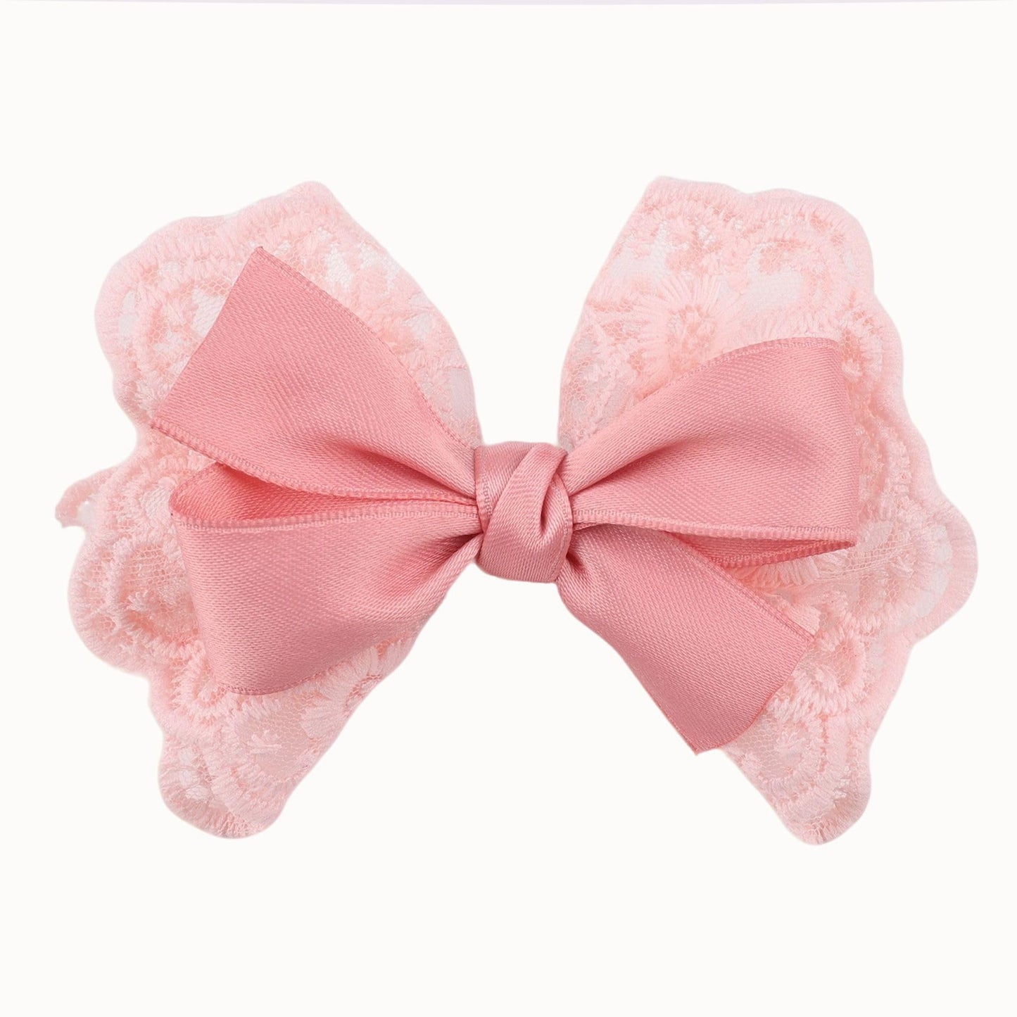 Koolgil Baby Girl's Elegant Lace Bow Knot Headband Children's Rhinestone Pearl Hairband for Birthday Party Photography (A- Lace 