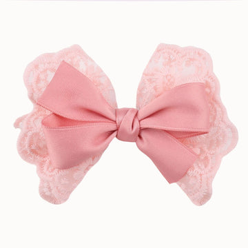 Koolgil Baby Girl's Elegant Lace Bow Knot Headband Children's Rhinestone Pearl Hairband for Birthday Party Photography (A- Lace 