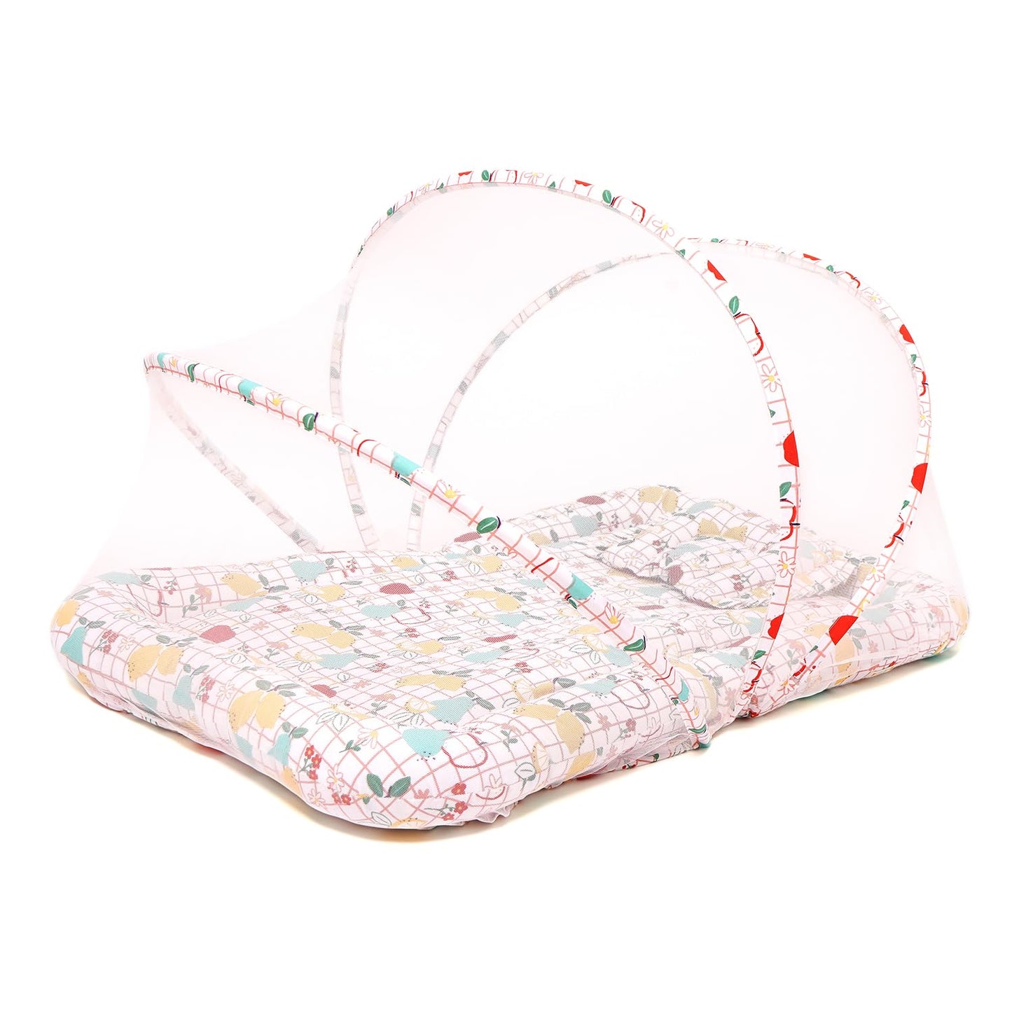 Tidy Sleep Baby Bed With Mosquito Net, Baby Mattress For New Born, 0M+, Baby Mosquito Protection Bed, Size: 90Cm X 65Cm X 10Cm F