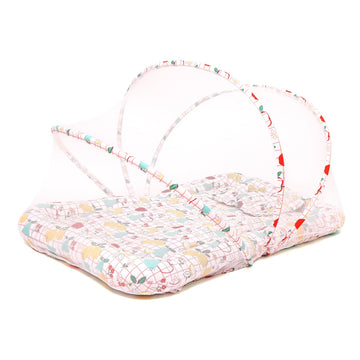 Tidy Sleep Baby Bed With Mosquito Net, Baby Mattress For New Born, 0M+, Baby Mosquito Protection Bed, Size: 90Cm X 65Cm X 10Cm F
