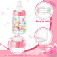 Tessco 72 Pcs 3.5 Inch Baby Bottle Shower Favor Mini Plastic Candy Bottle Clear Plastic Baby Bottles For Baby Shower Mini Baby B
