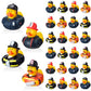 Deekin 100 Pcs Rubber Ducks Bulk 2 Inch Rubber Ducks Party Favor Decorations for Birthday Pool Party Occupation Cosplay (Constru
