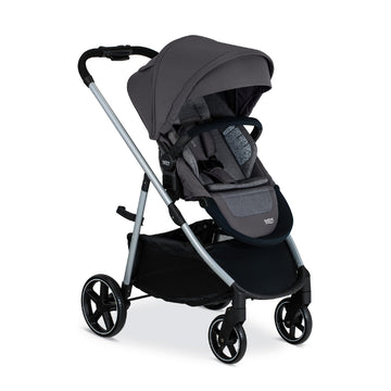 Britax Grove Modular Stroller, Lightweight Stroller With Cozyfit Insert And Bumper Bar, 6 Ways To Ride, Safewash, Pindot Stone