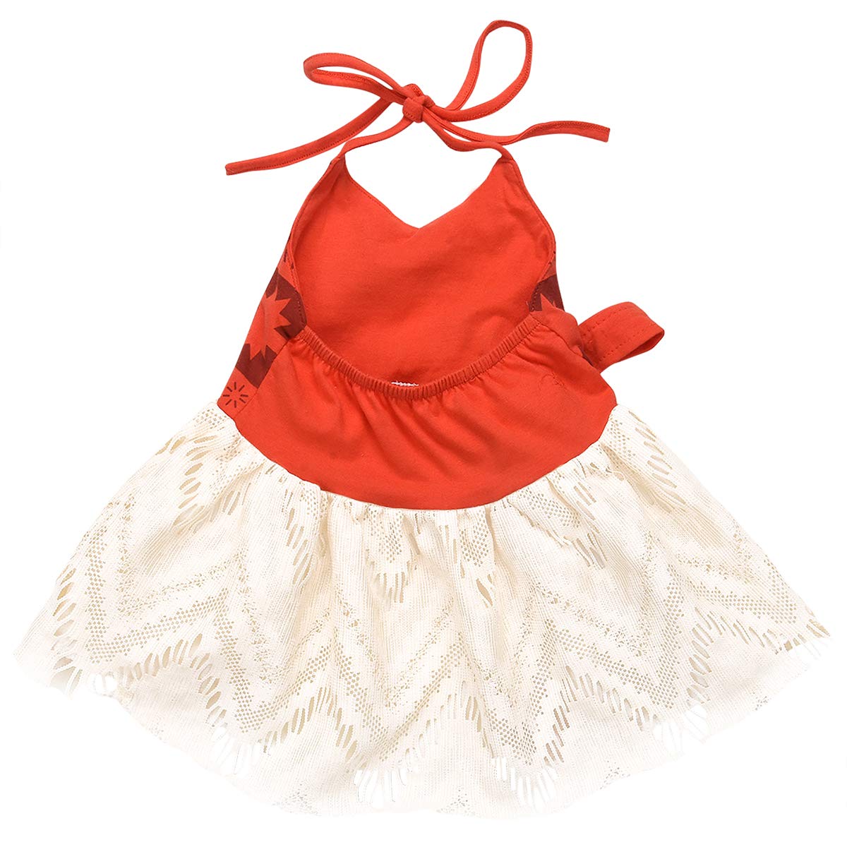 Jurebecia Princess Costume For Baby Girls First Birthday Party Toddler Kids Backless Dress Cosplay With Flower Clip Necklace Hea