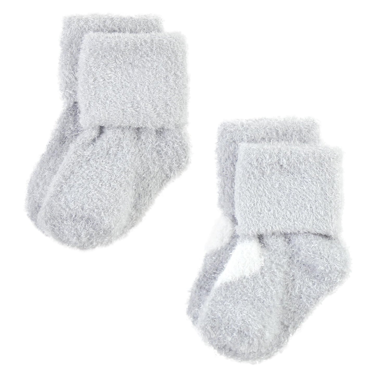 Hudson Baby Unisex Baby Cotton Rich Newborn And Terry Socks, Pink Heart, 6-12 Months