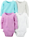 Carter'S Baby Girls Multi-Pack Bodysuits, Assorted, New Born