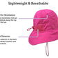 Nice Caps Kids Sun Hats Upf 50+ Uv Protection 2-Pack Boys Girls Toddler Adjustable Mesh Lined (Neon Pink/Neon Purple - Pack, 59C
