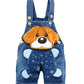 Kidscool Space Baby Boys/Girls Big Yellow Ears Cute Dog Summer Jeans Shortalls,Blue,6-12 Months