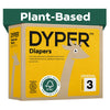 Dyper Baby Diapers Size 3 | Honest Ingredients | Cloth Alternative | Day & Overnight | Made With Plant-Based* Materials | Hypoal