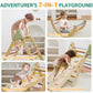 7In1 Pikler Triangle Set, Pikler Triangle Climbing Toys Set For Toddlers, Wooden Toddler Climbing Toys Indoor Playground, Foldab