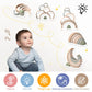 MCGMITT Rainbow Stacking Toy, Silicone Rainbow Stacker for Toddlers, Montessori Nesting Blocks, Building Creative Color Shape Ma