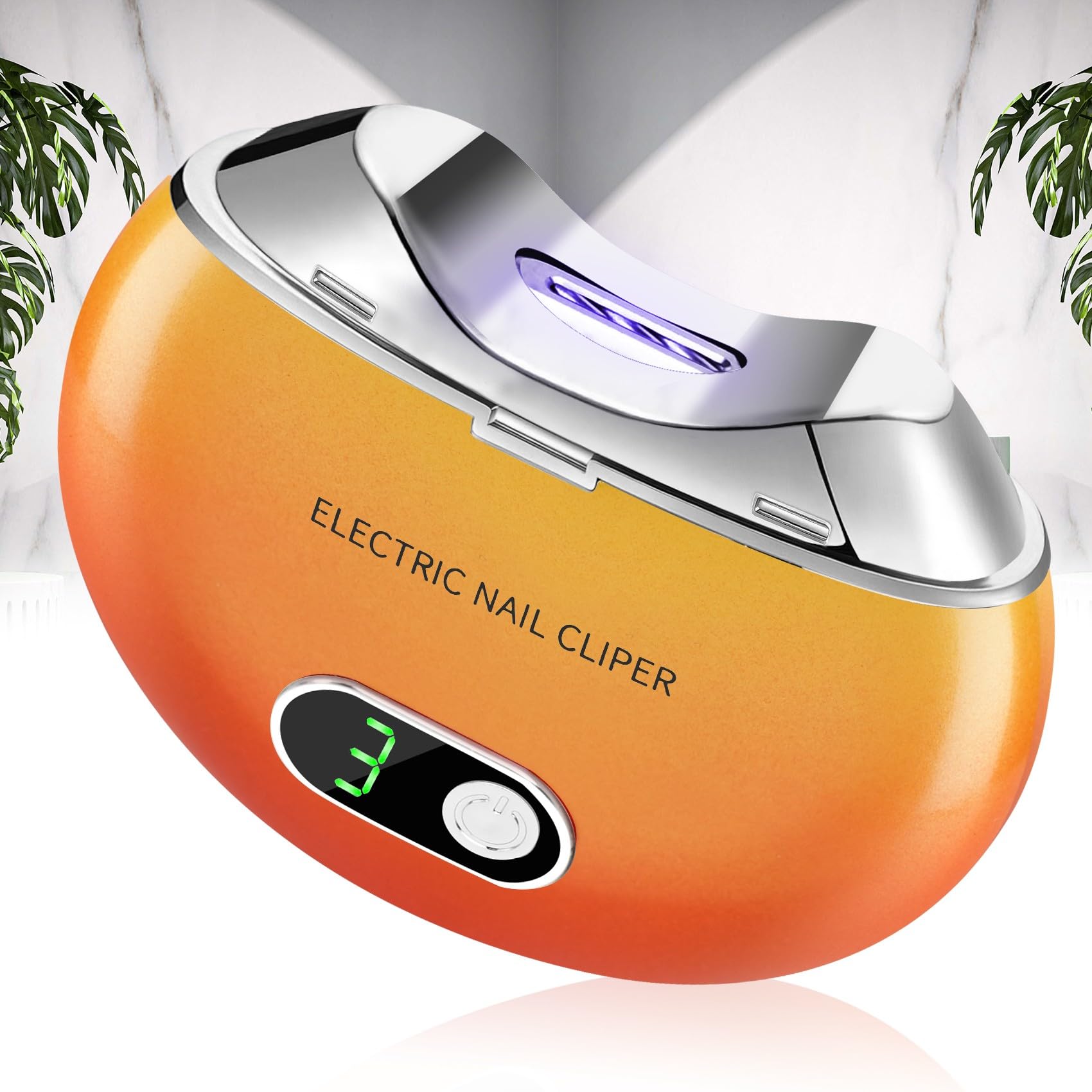 Automatic Electric Nail Clipper with 3-Speeds Levels and Nail Clip Storage, LCD Digital Display, USB Rechargeable Safety Electri
