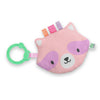 Ingenuity: ity by Ingenuity Crinklet, Raccoon Crinkle Toy for Newborn and Up, Satin Ribbon Tags, C-Link Attachment, Unisex - Den