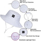 Infant Sun Hat Beach Bucket Hat For Girls 0-6 Months 2Pack