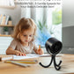 Koonie Portable Stroller Fan, Rechargeable Battery Operated, 5 Speeds With High-Speed Cooling, 17H Runtime, Digital Display, 360