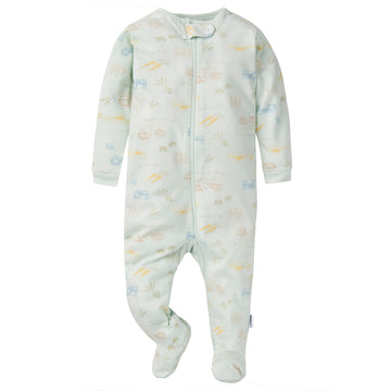 Gerber Baby Boys' 4-Pack Sleep 'N Play Footie, Farm, 6-9 Months