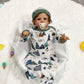 Amawmw Newborn Baby Boys Girls Cartoon Sleeper Gown Long Sleeve Mountain Nightgown Hat Outfits (Cartoon Mountain, 0-6 Months)