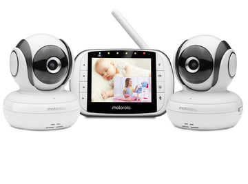 Motorola Mbp36S-2 Video Baby Monitor -Two Cameras, 3.5' Lcd Color Screen Display, 2-Way Audio -Remote Pan, Tilt, Zoom, Infrared