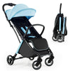 HONEY JOY Lightweight Baby Stroller, Compact Travel for Airplane, Fits Airplane Cabin & Overhead, One-Hand Gravity Fold, Self-St
