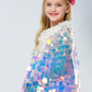 Fkkfyy Little Girl Cape Cloak Dresses Matching Princess Wedding Birthday Party Halloween Star Sequins Capes Cloaks Costumes For