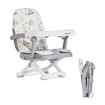 Dream On Me Munch N Go Booster Seat for Dining Table, Lightweight Compact Fold Travel Booster Seat, 3-in-1 Convertible, Four Lev
