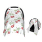 Muishi Cherries and Green Leaves Baby Car Seat Canopy Nursing Cover for Newborn Car Seat Breastfeeding Covers Blanket Newborn Sh