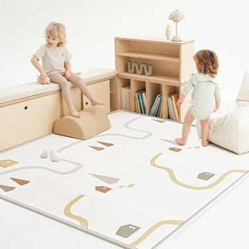 BG-BABYGO Baby Play Mat, 0.6 Foam Thicker Baby Playmats, Large Foldable 78x70 Play Mat for Babies, Waterproof & Reversible Baby 
