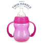 Nuby 3 In 1 Baby Bottle To Training Sippy Cup - 8 Oz Toddler Cups Spill Proof With Soft Spout, Nipple & Removeable Grip Handles