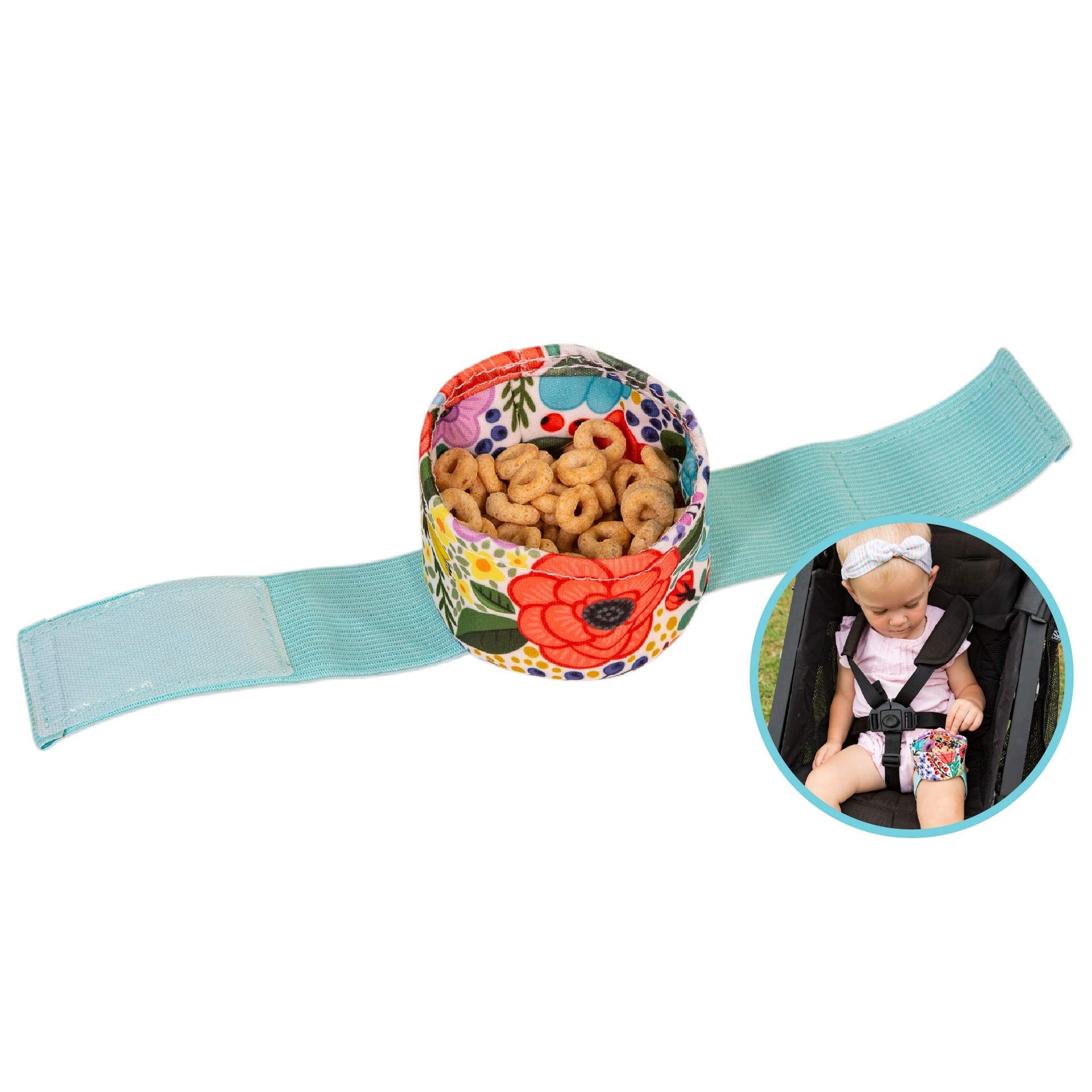 Wearabowl Baby Toddler Snack Bowl Cup With Strap Secures To A Child'S Thigh When Seated In A Stroller Or Car Seat, Ladybug Love