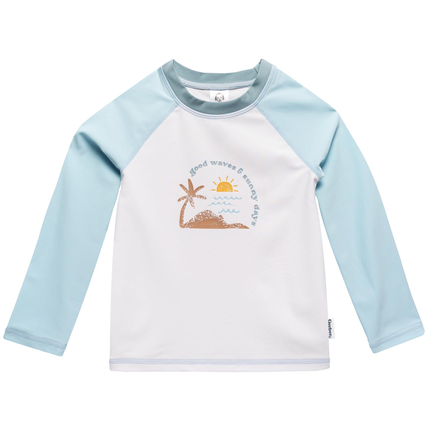 Gerber Baby Boy'S Toddler Long Sleeved Rashguard Swim Bathing Suit Set, Surf, 12 Months