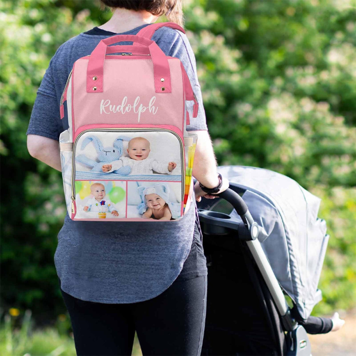 M Yescustom Custom Baby Diaper Backpack Large Diaper Bag With Insulated Pockets Mommy Bags Boys Girl Unisex Multifunction Travel