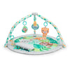 Bright Starts Rosy Rainforest Foldaway Activity Gym with Carry Bag for Storage & Travel, Pink Play Gym, Newborns & Up