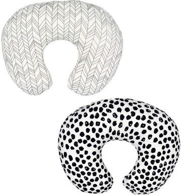 Little Jump 2 Pack Nursing Pillow Cover Slipcover for Breastfeeding Pillows, Soft and Comfortable Safely Fits On Standard Infant