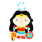 KIDS PREFERRED DC Comics Wonder Woman Multi Sensory Activity Toy with Teethers, Crinkle Textures, and Clip for On The Go Fun for