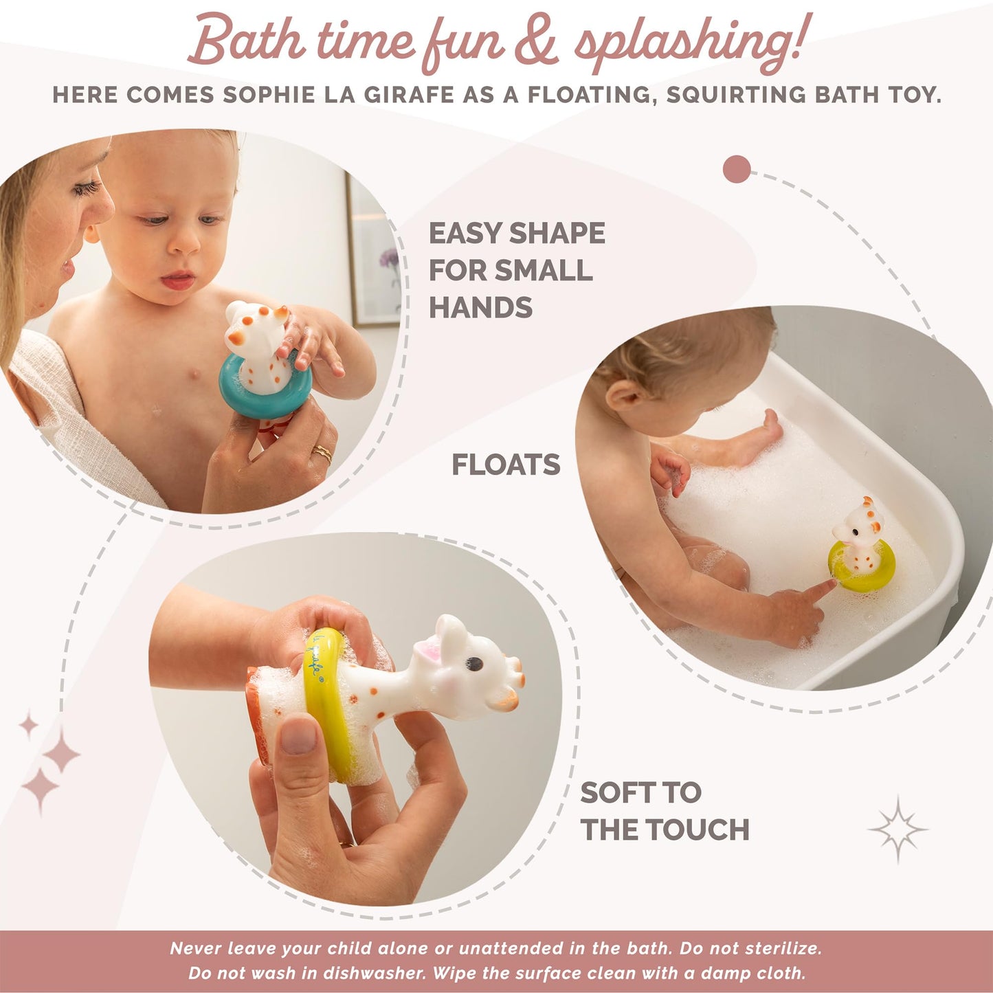 Sophie la girafe, Fresh Touch | Bath Toy | Colors May Vary (Blue or Yellow) | Fun Toy That Floats & Sprays Water When Pressed
