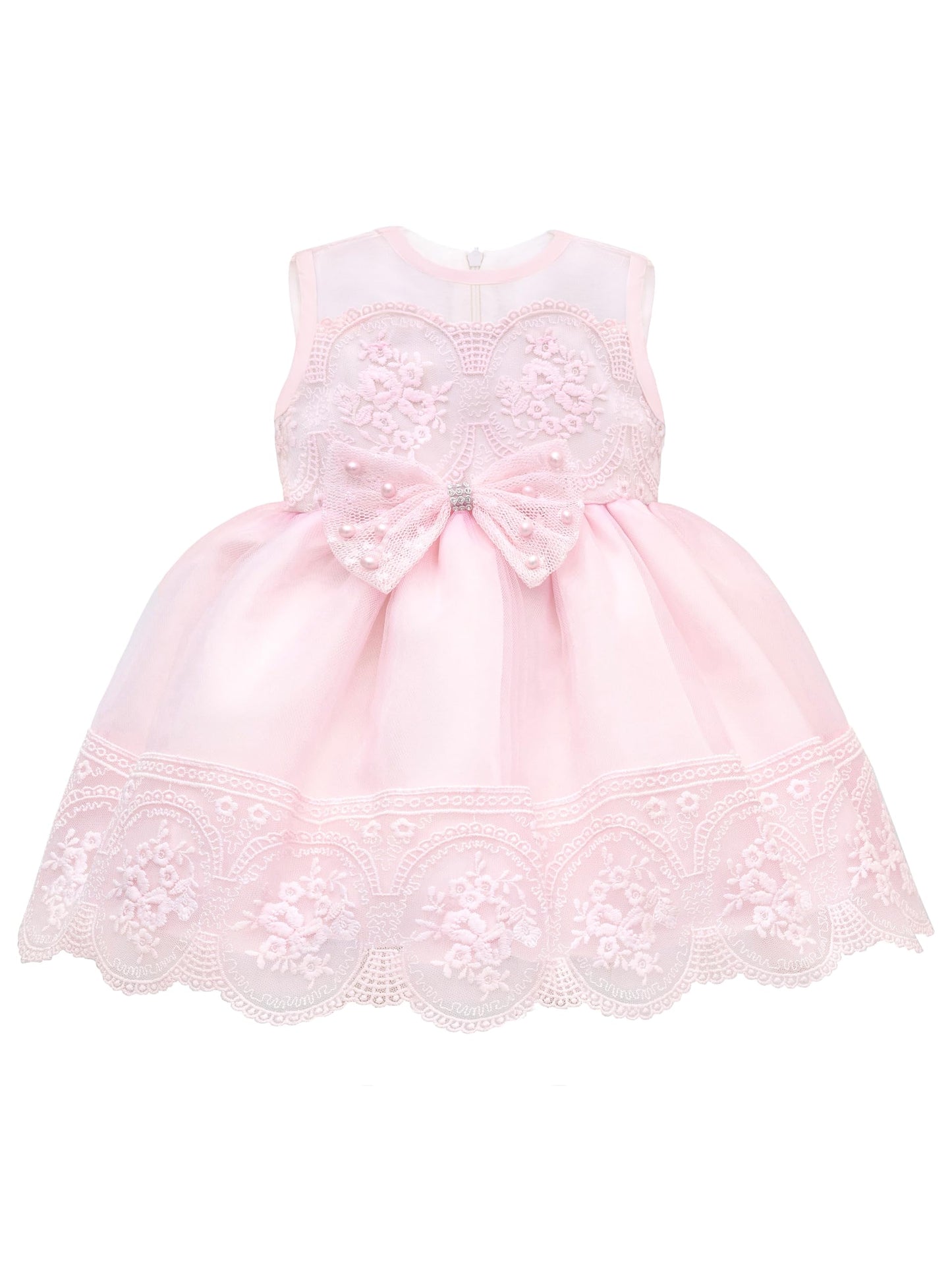 T.F. Taffy Baby Girl Newborn Pink Embroidered Princess Dress Gown 6 Piece Deluxe Set 0-3 Months