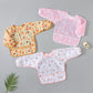 Hafftnun 5-Pack Baby Long Sleeve Waterproof Bib Full Coverage Apron Bib Smock Toddler Bibs With Pocket 3-30 Months