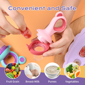 Baby Fruit Feeder & Baby Breastmilk Popsicle Molds, Baby Food Freezer Tray Storage Containers, Silicone Pacifier Feeder And Teet