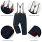 Disaur Baby Boy Clothes Suits,Toddler Dress Short Shirt With Bowtie + Suspender Pants Outfit Sets Gentleman Wedding 1-5 Years (B