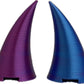 2X Demon Horns For Headset/Cosplay - Made In Usa - 20 Colors (Dual Lblue/Pink)